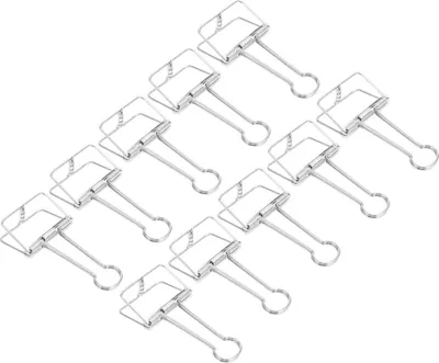 Produktbild von Büroklammern, 30 Stück 51mm mit Hohlschwanz, starke Klemmkraft, Metall-Chips für Dokumente, Farbe Silber