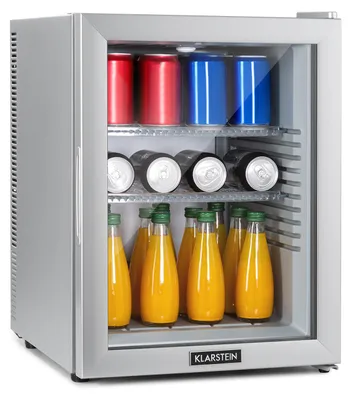 Image de Klarstein Mini Frigo de Chambre de 42L pour Snacks et Boissons, Petit Frigo Top Silencieux, Mini Bar, Petit Réfrigérateur Camping, Mini Frigo Cosmetique, Refrigerateur avec Étagères Réglables, 12-18°C