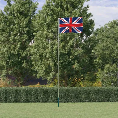 Produktbild von PUEAZU Flagge Großbritanniens mit Mast 5,5 m Aluminium - Flaggen &33226