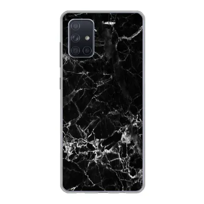 Produktbild von MuchoWow® Handyhülle Schutzhülle Hülle für Samsung Galaxy A51 Marmor - Stein - Schwarz Silikon Softcase Handy Hülle - Schutzabdeckung