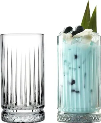 Produktbild von Pasabahce 520015 Longdrink Glas im Retro-Design und Kristall-Look, für Cocktail, Saft, Wasser, Drinks, Schwerer Highball,445 ml, 4 Stück