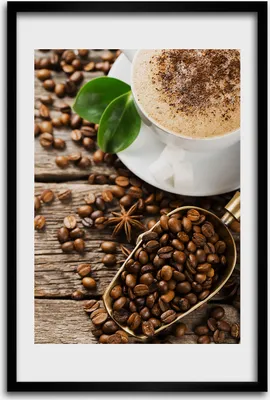Produktbild von Bild - Bilderrahmen - 40 cm x 60 cm - MDF - Rahmen - Wandkunst - Kaffee