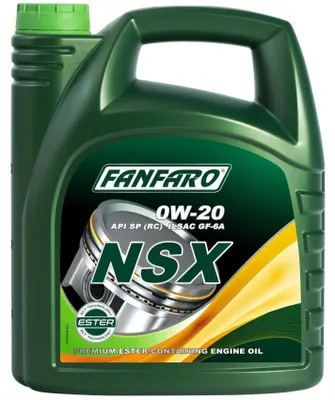 Produktbild von FANFARO NSX für 0W-20 4 Liter Motoröl Motorenöl Vollsynthetisch DEXOS 1 GEN 3 MS-6395 MS-13340 WSS-M2C947-A WSS-M2C947-B1 STJLR.51.5122 HTO-06 6094-M