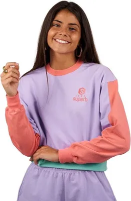 Immagine prodotto di Superba Be Happy RSC-S2102 maglia corta da donna con maniche lunghe e scollo rotondo