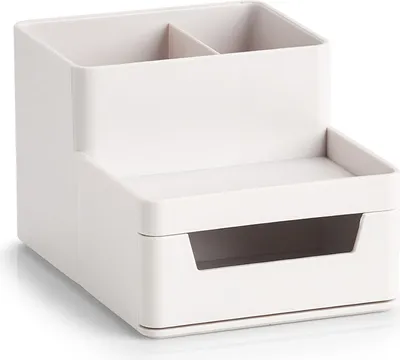 Obrázok produktu pre Zeller 18194 Zeller Schreibtisch-Organizer Utensilien grau Kunststoff 4 Fächer 15,3 x 11,2 x 9,3 cm