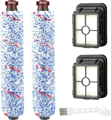 Produktbild von 2 Stück Filter und 2 Stück Bürstenrolle für 17132 Crosswave 3-in-1 Nass- & Trockensauger, Ersatzbürste und Ersatzfilter für Bissel 2225n Zubehör Multi Surface Brush Roll Ersatzteile