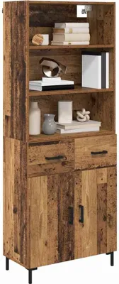 Obrázek produktu pro vidaXL Highboard old wood 69,5 x 34 x 180 cm materiál na bázi dřeva