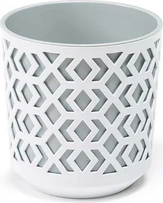 Zdjęcie produktu dla HowHomely doniczka Etnic 26 cm wysokości, doniczka z nóżkami, biała doniczka na balkon ogrodowy