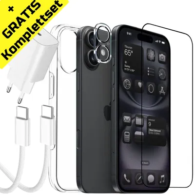 Produktbild von Apple iPhone 16 128GB Schwarz NEU Versiegelt + Gratis Komplettset Ladegerät Handyhülle Displayschutz Kameraschutz