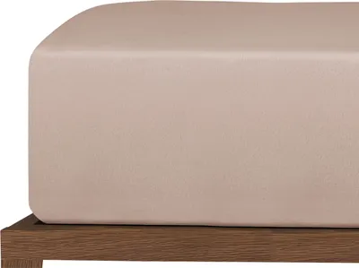 Produktbild von uncover by SCHIESSER Edeljersey Spannbettlaken New Jersey | 100% Baumwolle | Matratzenhöhe bis 20cm | 150x200cm | Taupe