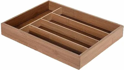 Zdjęcie produktu dla Koopman Excellent Housewares uchwyt na sztućce do szuflady, bambus, 35x26x5 cm, brązowy