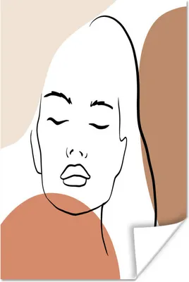 Produktbild von MuchoWow® Poster Pastell - Zeichnung - Frau 120x180 cm - Kunstposter