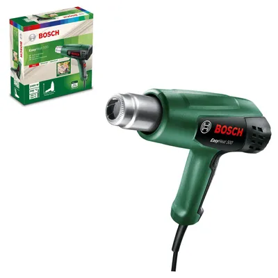 Produktbild von Bosch EasyHeat 500, Heißluftpistole, Pistolengriff, Grün, 27 l/min, 500 °C, 14 l/min