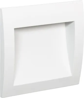 Produktbild von LED Wandeinbauleuchte Außen 4W Quadratisch Aluminium Weiß Natt 2700K Warmweiß