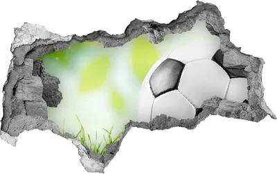 Produktbild von Selbstklebender Loch-3D-Aufkleber 95x73 cm Fußball