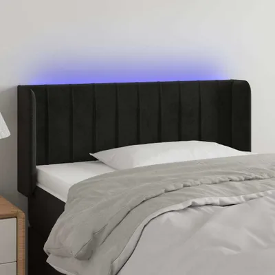 Produktbild von Möbel LED Kopfteil Schwarz 103x16x78/88 cm Samt - Kopfteile 3123518