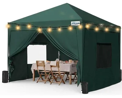 Obrázok produktu pre Záhradný altánok s okienkami PUC03M, nepremokavý, 3 x 3 m, zelený
