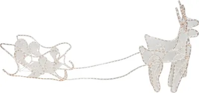 Produktbild von Lichtschlauchmotiv, 2 Rentiere mit Schlitten, warmweiß