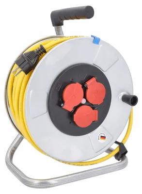 Immagine prodotto di Avvolgicavo da esterno da 40 m, cavo di prolunga AT-N07V3V3-F 3G1,5 con 3 prese, IP44