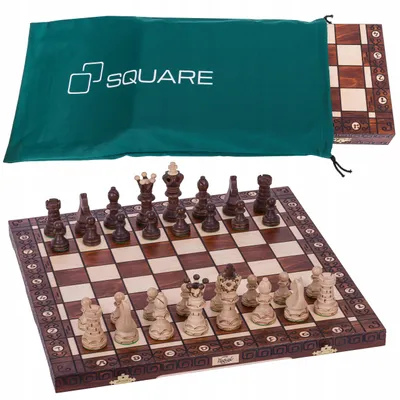 Produktbild von Square Ambasador Exlusive Holzschachspiel Groß Handgefertigt