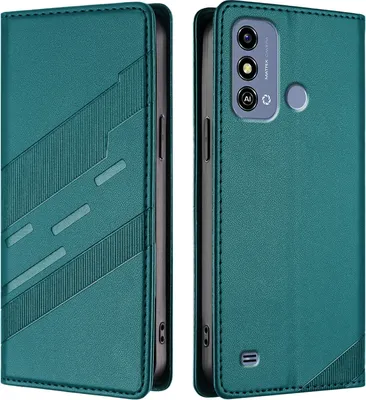 Obrázek produktu pro Pouzdro pro ZTE Blade A53 5G,Polyuretankožené peněženkové pouzdro s přihrádkou na karty a funkcí stojánku Grün