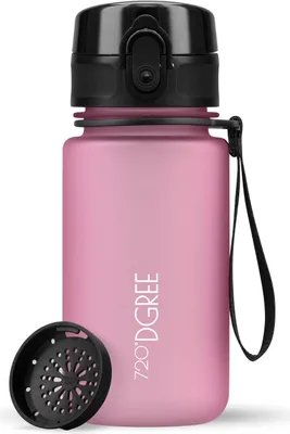 Produktbild von uberBottle softTouch Trinkflasche mit Sieb 350ml / Rose/ 720DGREE