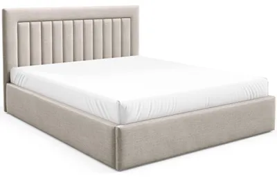Produktbild von Selsey Averin - Polsterbett 160x200 mit Bettkasten, beige Velours
