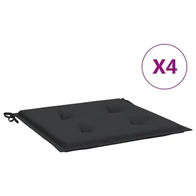 Produktbild von vidaXL Gartenstuhl-Kissen 4 Stk. Schwarz 40x40x3 cm Oxford-Gewebe