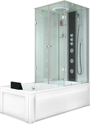 Produktbild von Dusche Wanne Kombination K05-L02-EC Duschkabine 180x90 cm