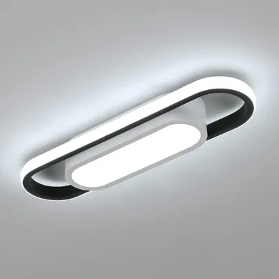 Immagine prodotto di Pannello LED da soffitto, 30W, rettangolare, luce bianca fredda (6500K), 40cm – 30W, bianco e nero, 40 x 12 cm, 6500 K