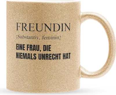 Produktbild von 22Feels Glitzertasse Gold Freundin Geschenk Jahrestag für Sie Valentinstag Frauen 1 Jahr Weihnachten Geburtstag Beziehung Paar Kaffeetasse Geschenkidee Bürotasse