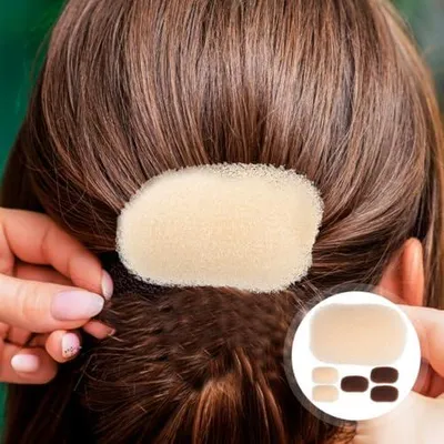 Produktbild von 6 Volumen-Haarspangen mit Schwamm-Haarpolster für natürliches Haarvolumen, Stylingzubehör für Frauenfrisuren