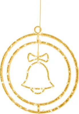 Productafbeelding van MagicHome Kerstdecoratie, bel, kunststof, 80 LED's, warm wit licht, 32,5 x 36 cm, vereist 3xAA batterijen