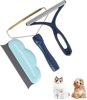 Produktbild von 3 Stück Magische Pfoten, Katzenhaar Entferner, Tierhaarentferner bürste, Fusselbürste Tierhaare für Entfernung von Haaren und Staub von Kleidung, Teppichen und Möbeln