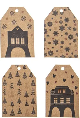 Produktbild von Namensschilder aus Papier, Weihnachtsmotiv, DOMKY, 20 Stück_EXTORION