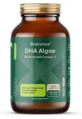 Obrázek produktu pro BrainMax DHA Algae, 60 rostlinných softgelových kapslí