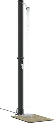 Image de Douche solaire extérieure Noir 217 cm PVC et Aluminium