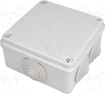 Produktbild von 1x Gehäuse: Verbindungsdose IP65 Y: 100mm X: 100mm Z: 50mm  grau S-BOX 106 Elektro