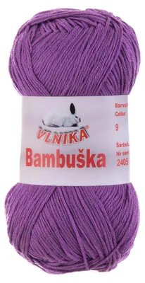 50g Häkelgarn Bambuska Sommergarn Strickgarn Baumwolle Viskose unifarben, 09 violett