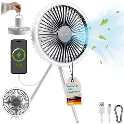 Produktbild von Skandika Campinglampe Solvind mit Ventilator
