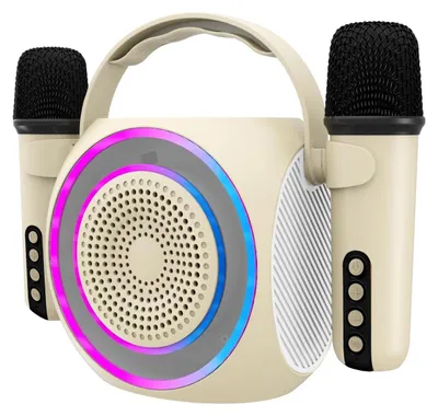 Productafbeelding van Draadloze luidspreker - Met twee microfoons - 5 W - RGB-verlichting - Tot 10 m bereik