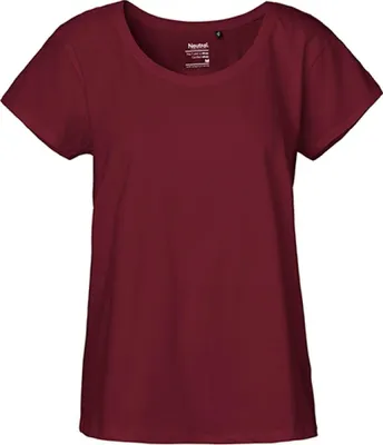Produktbild von Neutral O81003 | Damen Loose Fit T-Shirt / Single Jersey Strick - Farbe: Bordeaux - Größe: L