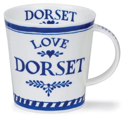 Feinporzellan Mok 0,48L Liebe Dorset Blau-Weiß