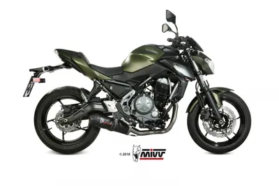 Produktbild von Mivv SPORT Schalldämpfer OVAL Komplettanlage 2x1 Carbon Cap für KAWASAKI NINJA 650 BJ 2017 >