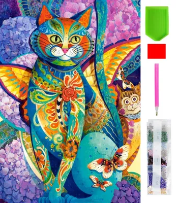 Produktbild von Malen nach Zahlen 5d Diamond Painting Katzenbild Malen nach Zahlen 20x30cm