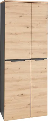 Produktbild von Büroschrank - 75 x 197 cm - Artisan Eiche Nachbildung - Graphit Nachbildung - 4 Einlegeböden
