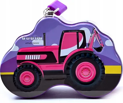 Produktbild von Traktor Spardose Metall mit Schloss - Bunte Sparbüchse Fahrzeug Kinder Geldbox