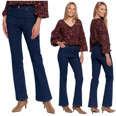 Produktbild von Moraj Damen Jeans High Waist Straight Leg – Marineblau, Größe XL, bequem