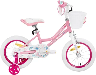 Produktbild von Kinderfahrrad Mädchen 16 Zoll (40 cm) – Mit Stützrädern, Korb, Handbremse & Ständer – Rosa