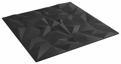 Produktbild von Wandpaneele 48 pcs Schwarz 50 x 50 cm XPS Schaum